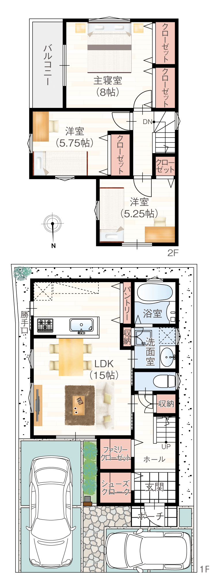 D号地 自由設計参考プラン 間取り図