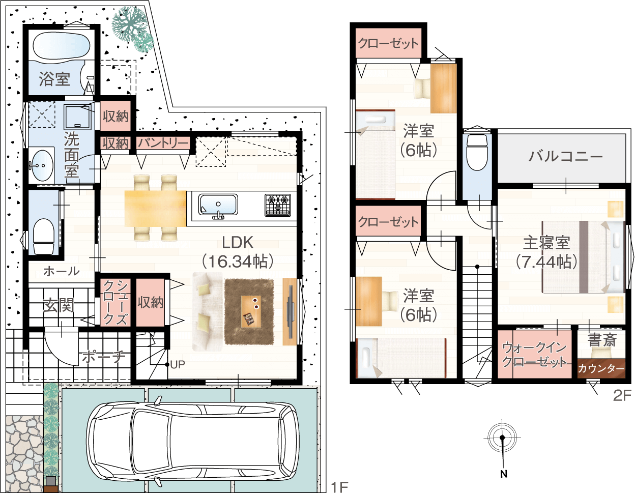 B号地 モデルハウス 間取り図
