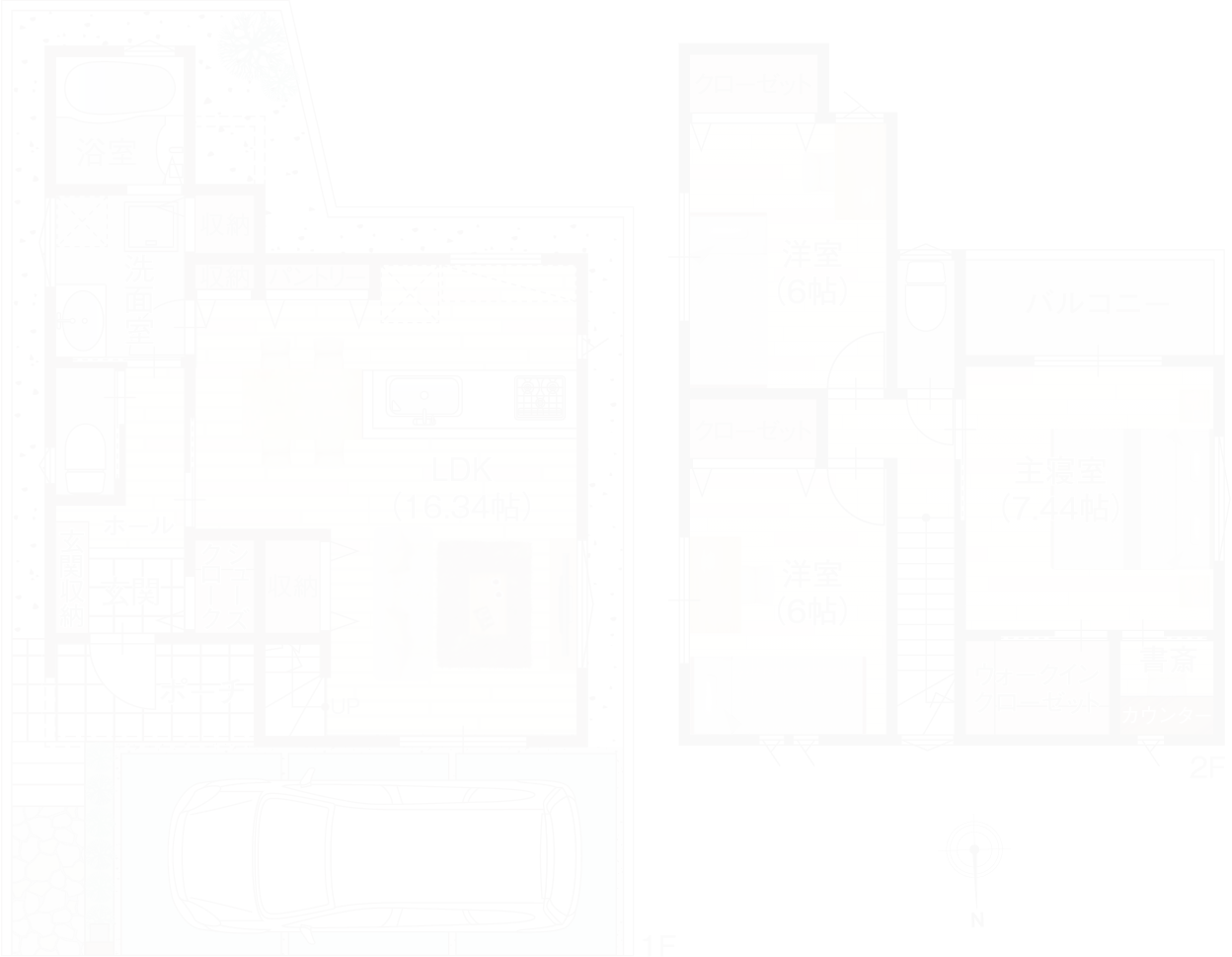 B号地 モデルハウス 間取り図