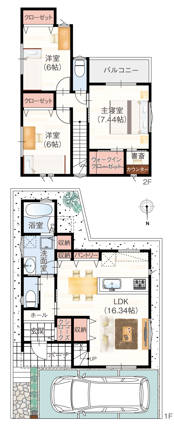 B号地 モデルハウス 間取り図