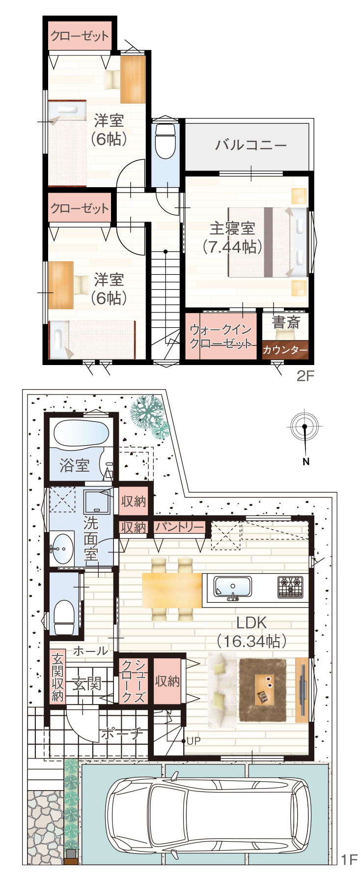 B号地 モデルハウス 間取り図