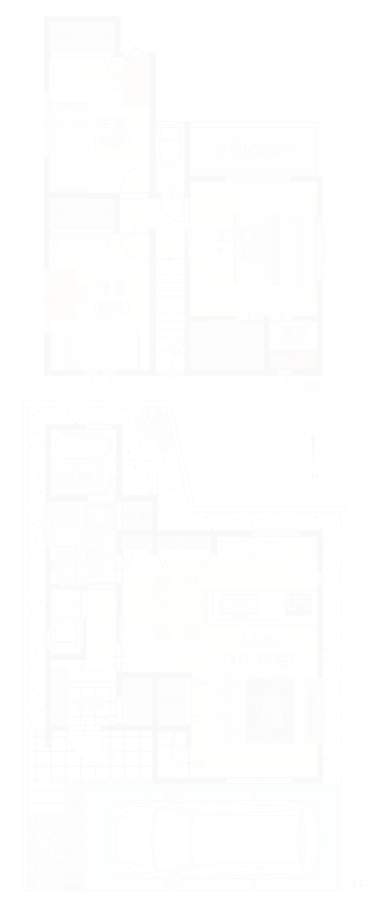 B号地 モデルハウス 間取り図