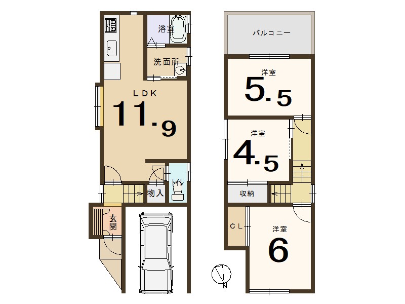 城陽市富野乾垣内≪中古一戸建≫【5021710】