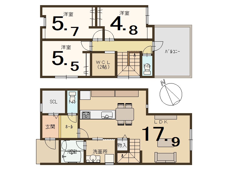 宇治市五ケ庄芝ノ東　≪新築一戸建≫【7071401】