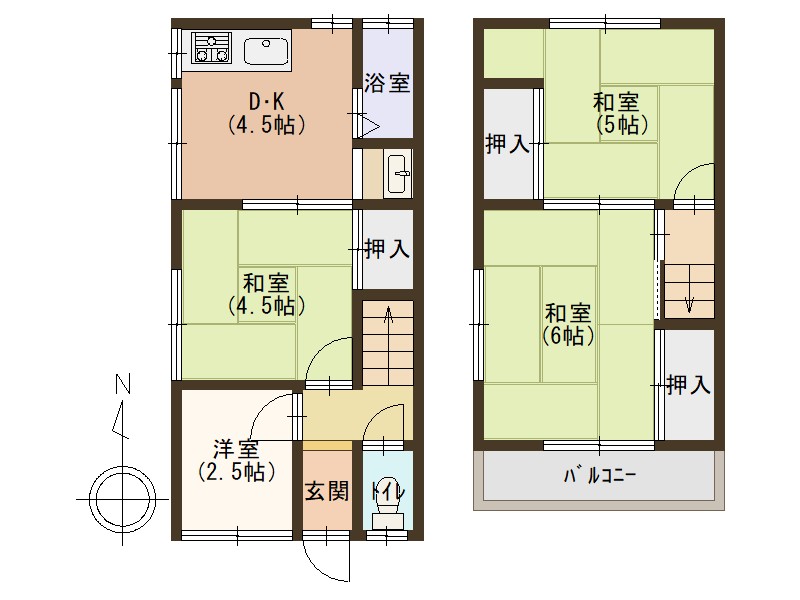 城陽市寺田市ノ久保 ≪中古テラスハウス≫【7102610】480