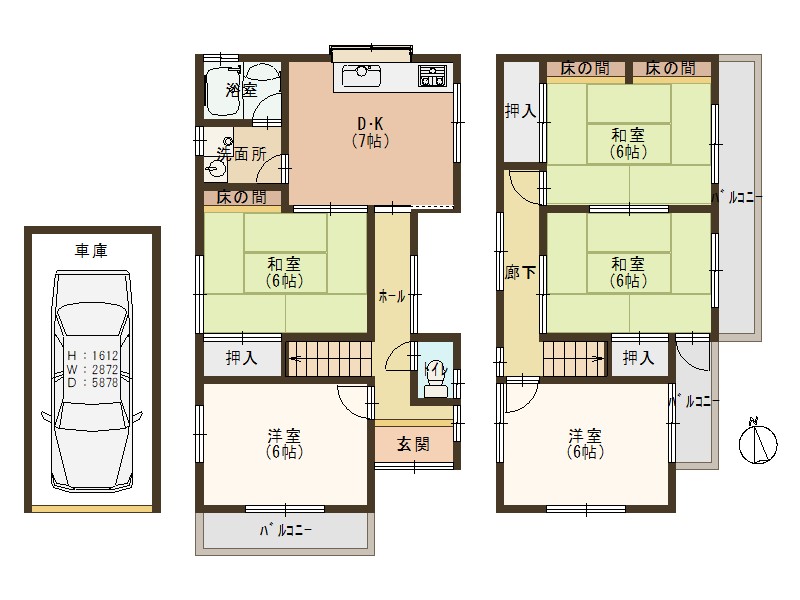 城陽市寺田垣内後　≪中古一戸建≫【7121902】1280