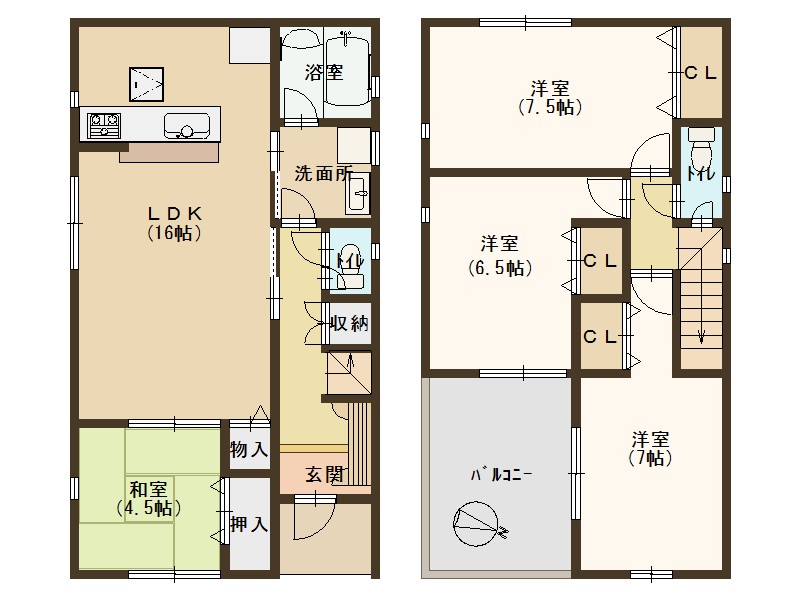 城陽市寺田市ノ久保2号棟　≪新築一戸建≫【7122002】3480
