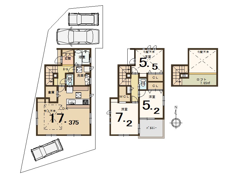城陽市寺田市ノ久保1号棟　≪新築一戸建≫【7030805】3790