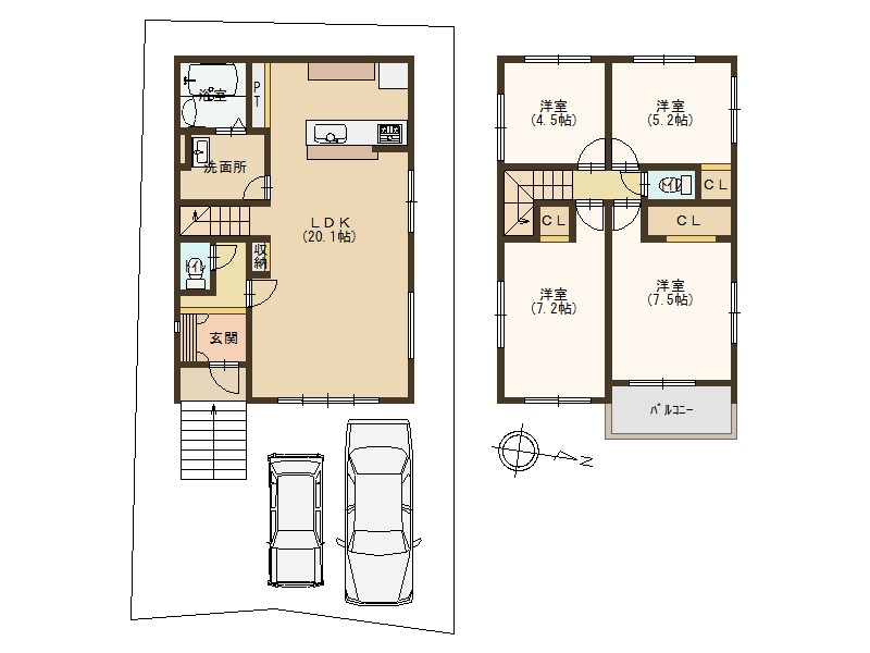 宇治市広野町寺山2号地　≪新築一戸建≫【8040410】4398
