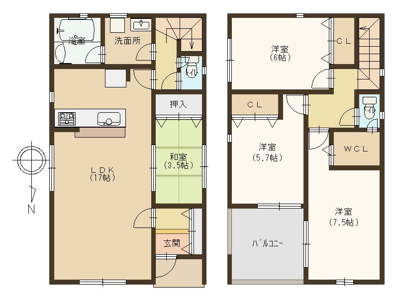 城陽市奈島久保野　≪新築一戸建≫【8071806】3180