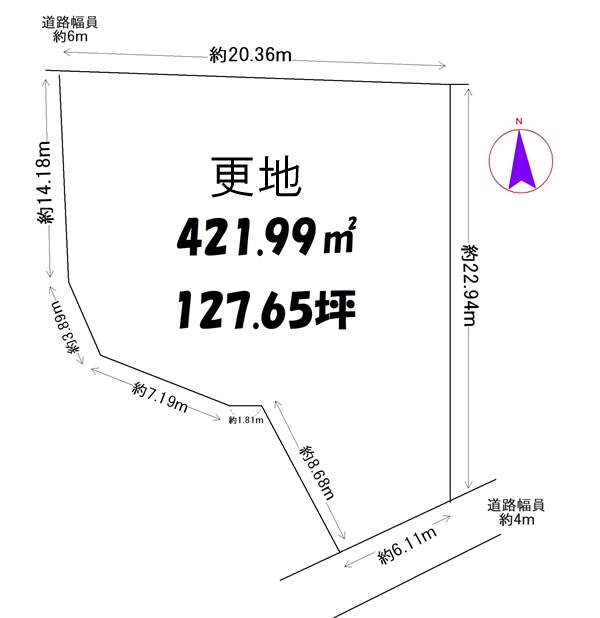 城陽市寺田北東西　≪売土地≫【8082104】5980